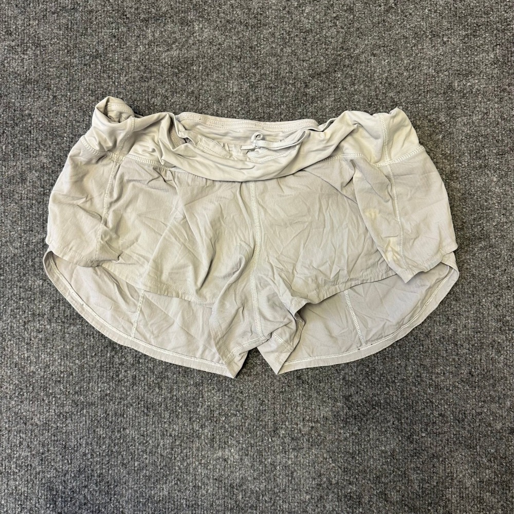 Lululemon Shorts Womens Size 10 Gray Speed Up Low-Rise Athletic Running Stain